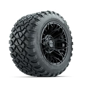Set of (4) 12 in GTW® Stellar Black Wheels with 22x11-R12 Nomad All-Terrain Tires