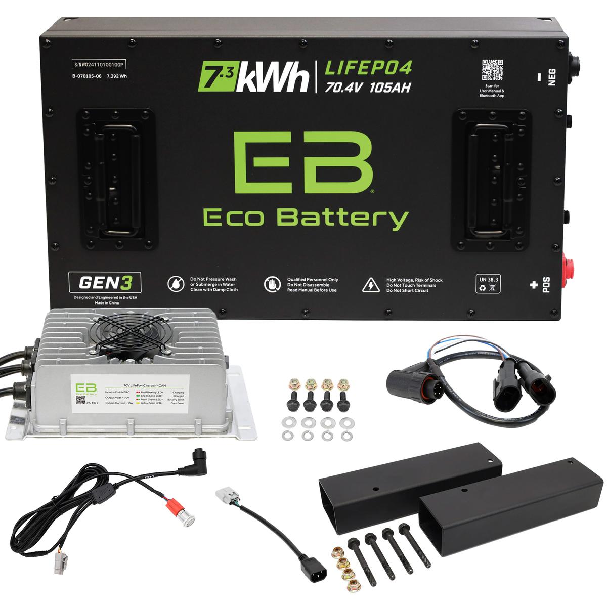 Epic Carts 3-3 Configuration Eco Lithium 70V 105Ah GEN3 Battery Bundle