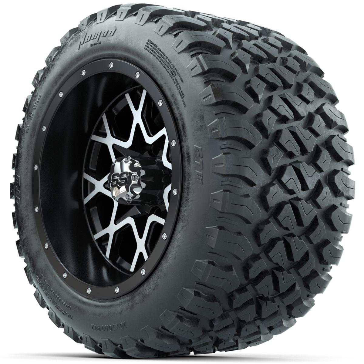 Set of (4) 12 in GTW Vortex Wheels with 20x10-R12 GTW Nomad All-Terrain Tires