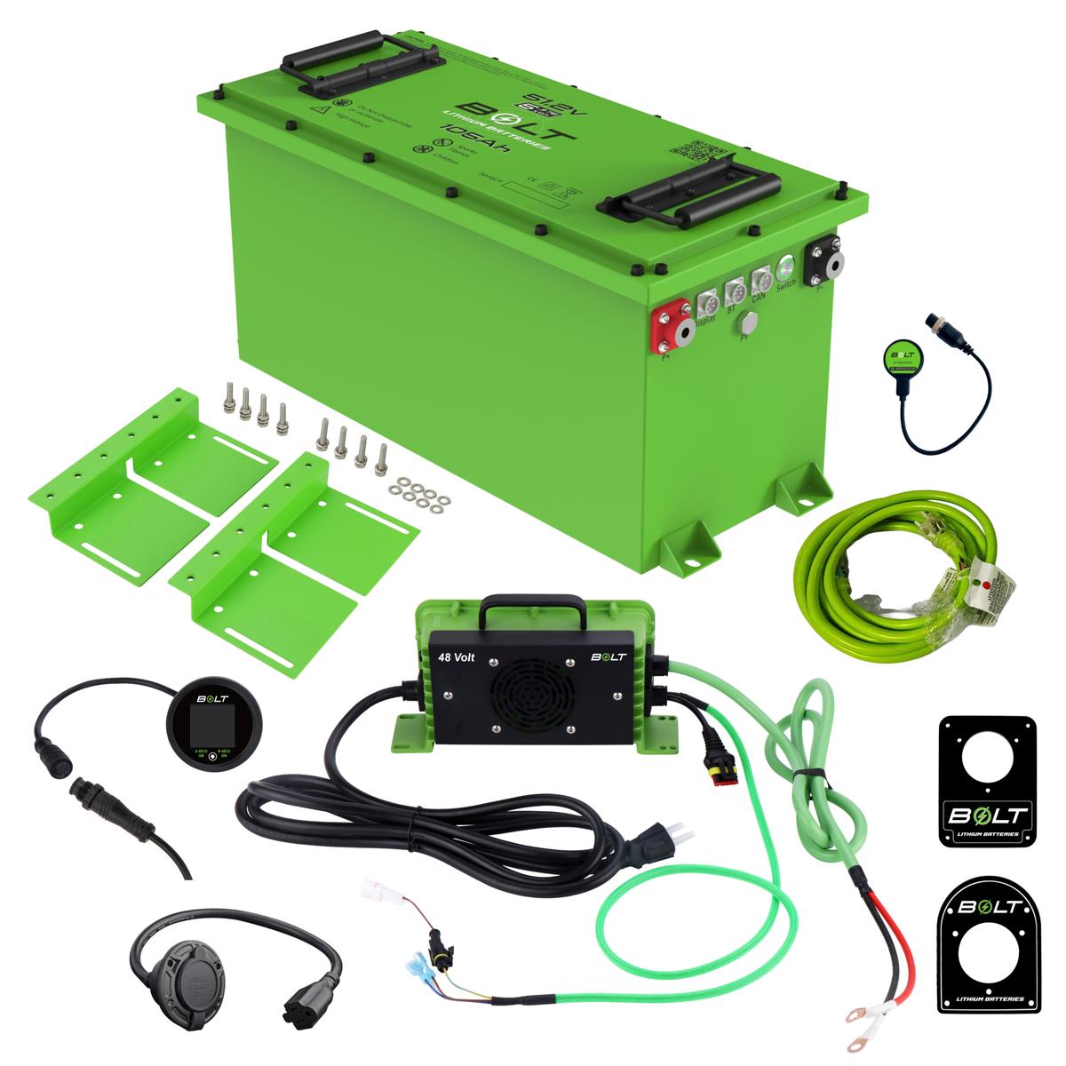 Bolt Energy Yamaha G29/Drive 51V 105AH Thin Heated Standard Battery Kit