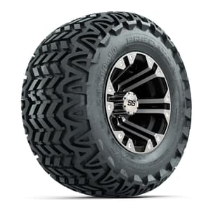 GTW Specter Black and Machined Wheels with 20in Predator A-T Tires - 10 Inch