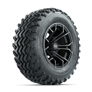 GTW Spyder Machined/Grey 12 in Wheels with 23x10.00-12 Rogue All Terrain Tires – Full Set
