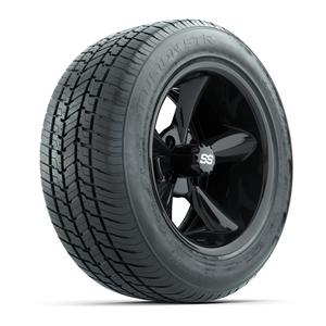 GTW&reg; Godfather Black 14 in Wheels with 255/50-R14 Fusion STR DOT Approved Street Tires - Full Set