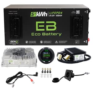 EZGO TXT Eco Lithium 51v 105Ah GEN3 Battery Bundle - Skinny