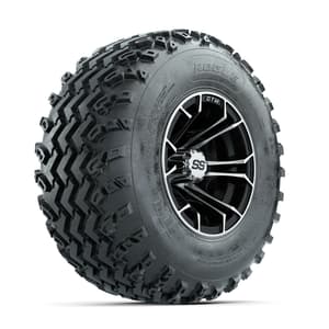 GTW Spyder Machined/Black 10 in Wheels with 22x11.00-10 Rogue All Terrain Tires – Full Set