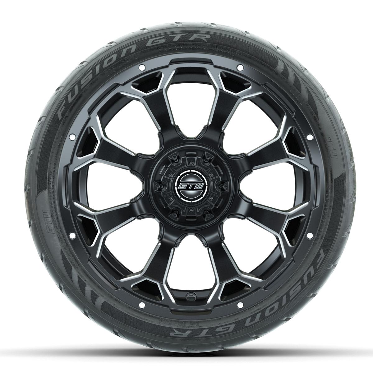 Set of (4) 14 in GTW Raven Wheels with 225/30-14 Mamba Street Tires