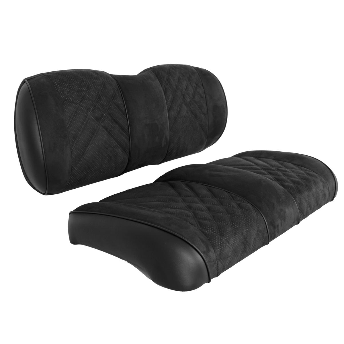 Premium RedDot® Black Suede Front Seat Assemblies for Club Car Precedent Onward Tempo (Years 2004-Up)