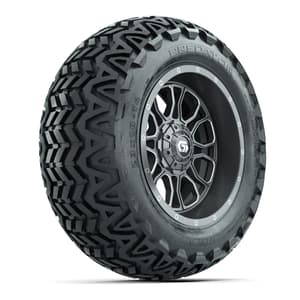 GTW Volt Gunmetal/Machined 14 in Wheels with 23x10-14 Predator All-Terrain Tires – Full Set