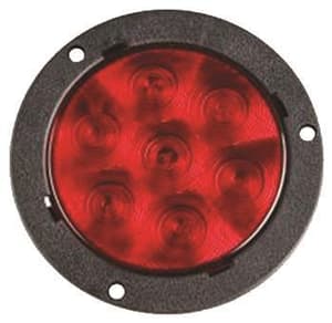 DOT Approved. 4&Prime; Round Red LED Stop, Tail And Turn Light. Flange Mount