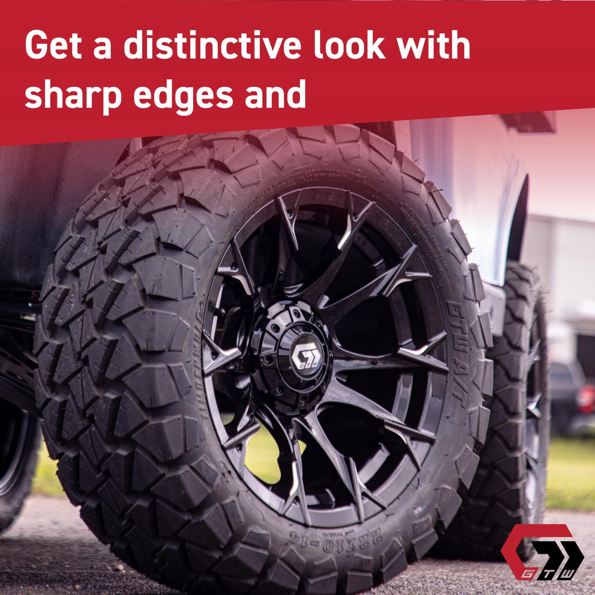 15&Prime; GTW&reg; Diablo Gloss Black with Machined Accents Wheel