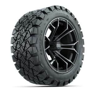 GTW Spyder Matte Grey 14 in Wheels with 22x10-14 GTW Timberwolf All-Terrain Tires – Full Set