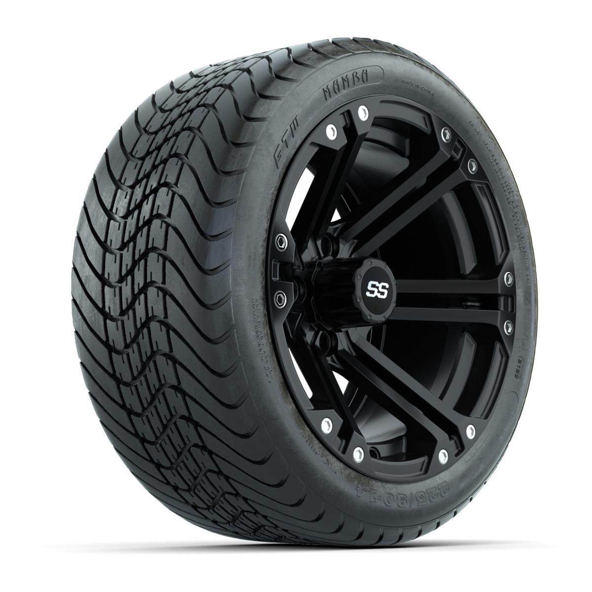 Set of (4) 14 in GTW Specter Wheels with 225/30-14 Mamba Street Tires