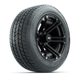 GTW&reg; Specter Matte Black 14 in Wheels with 255/50-R14 Fusion STR DOT Approved Street Tires - Full Set