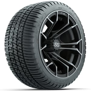 Set of (4) 12 in GTW Spyder Wheels with 205/30-12 GTW Fusion Street Tires
