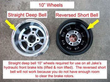 Jakes&#8482; Front Disc Brake Kit for Club Car DS with Jakes Double A-Arm Lift Kit (Years 2004.5-2008.5)