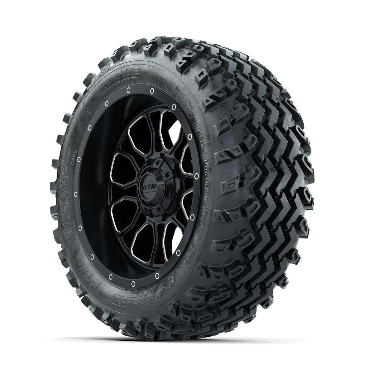 GTW Volt Machined/Black 14 in Wheels with 23x10.00-14 Rogue All Terrain Tires – Full Set