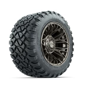 Set of (4) 12 in GTW® Stellar Matte Bronze Wheels with 22x11-R12 Nomad All-Terrain Tires