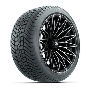 GTW&reg; Blur Black/Machined 16 in Wheels with 225/40-R16 Mamba Street Tires - Full Set