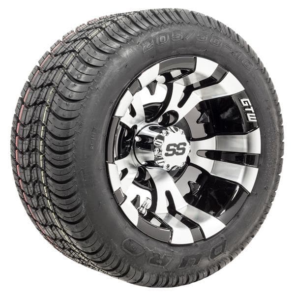 Set of (4) 10” GTW&reg; Vampire Wheels on Mounted on Duro Lo-Pro Street Tires