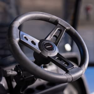 Limited Edition Collaboration Gussi Italia® x MadJax Lugana Black Steering Wheel For Select EZGO Models