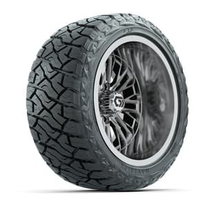 GTW&reg; Viper Chrome 14 in Wheels with 23X10-R14 Maverick Steel Belted Radial All-Terrain Tires - Full Set