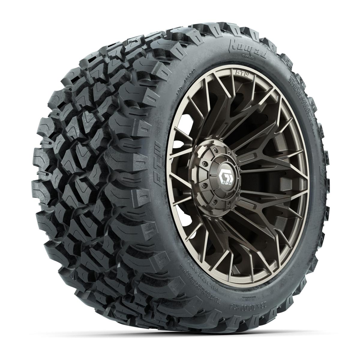 Set of (4) 14 in GTW® Stellar Matte Bronze Wheels with 23x10-R14 Nomad All-Terrain Tires