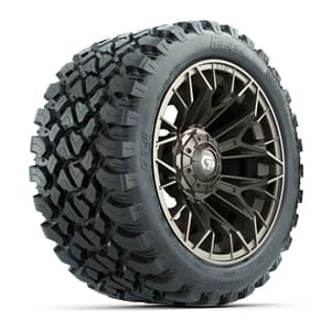 Set of (4) 14 in GTW® Stellar Matte Bronze Wheels with 23x10-R14 Nomad All-Terrain Tires