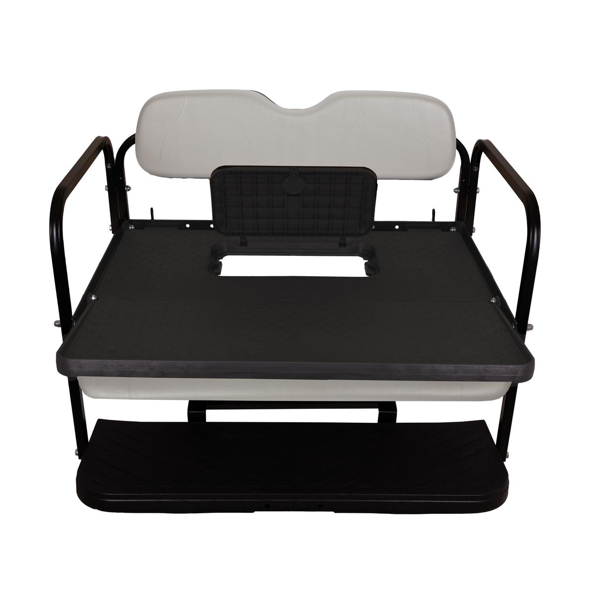 GTW MACH3 Rear Flip Seat for Club Car Precedent, Tempo, &amp; Onward - Gray (Years 2004-Up)