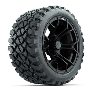 GTW Spyder Matte Black 14 in Wheels with 23x10-14 GTW Nomad All-Terrain Tires – Full Set