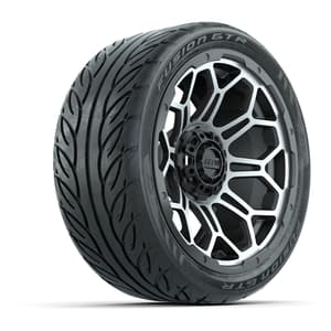 Set of (4) 14 in GTW Bravo Wheels with 205/40-R14 Fusion GTR Steel Belted Street Tires