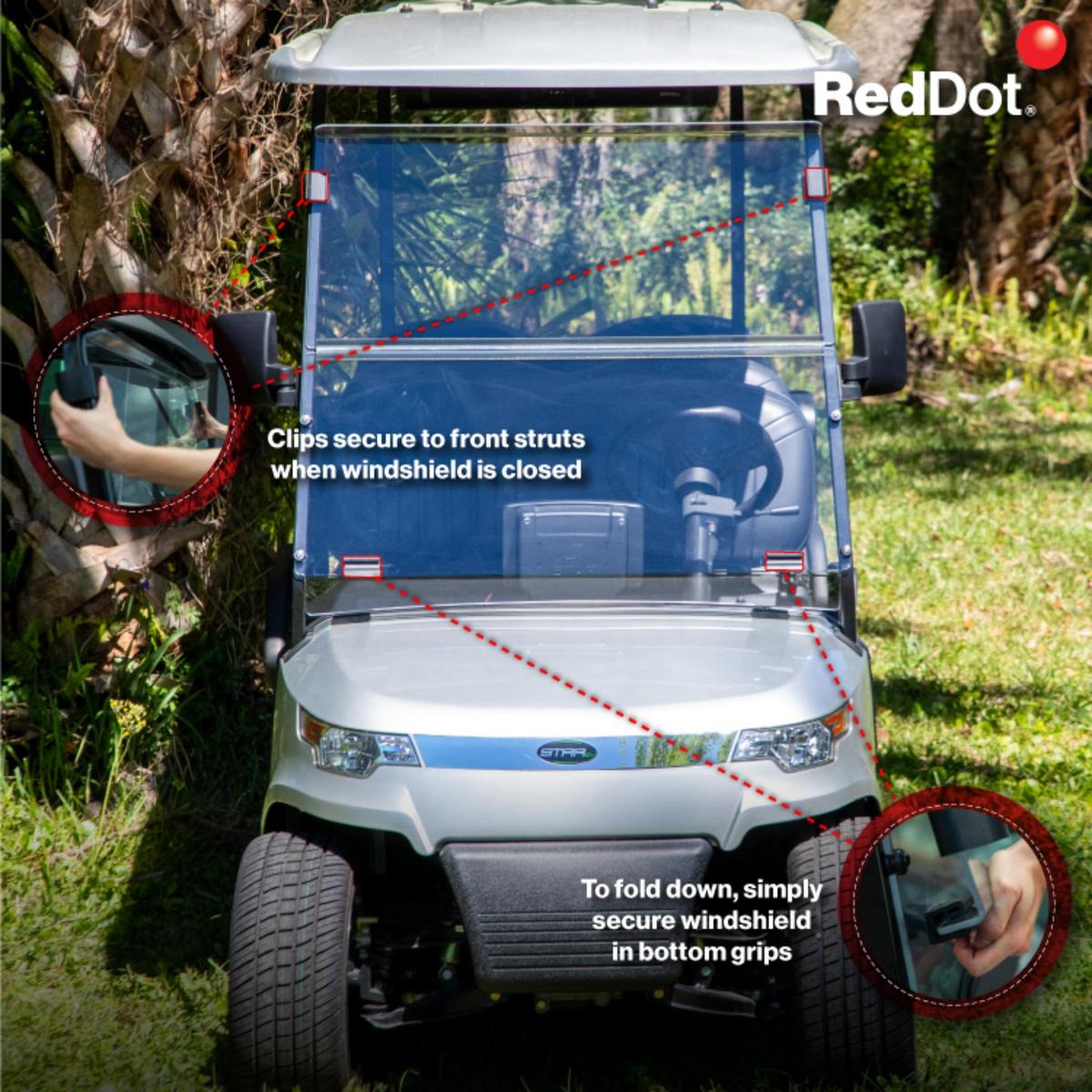 RedDot Star EV Capella Clear 1/4" Folding Windshield