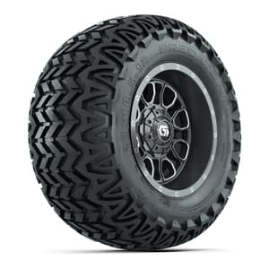 GTW Volt Gunmetal/Machined 12 in Wheels with 23x10.5-12 Predator All Terrain Tires – Full Set