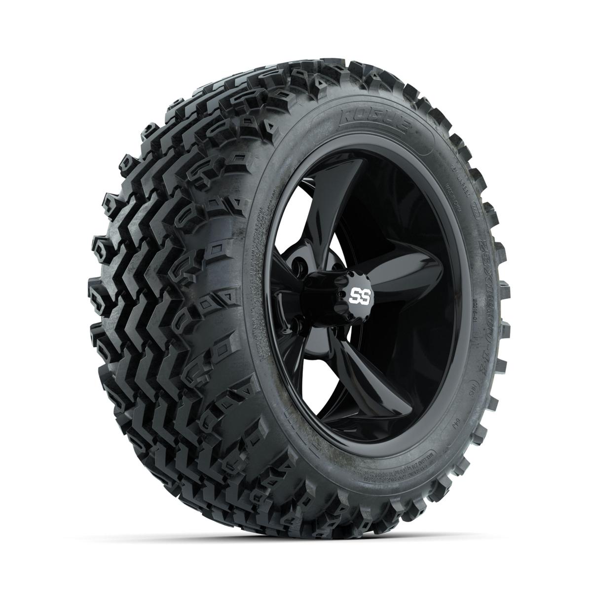 GTW Godfather Black 14 in Wheels with 23x10.00-14 Rogue All Terrain Tires – Full Set