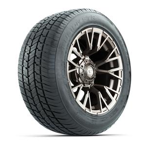 GTW&reg; Vandal Satin Bronze and Machined 14 in Wheels with 225/50-R14 Fusion STR DOT Approved Street Tires - Full Set