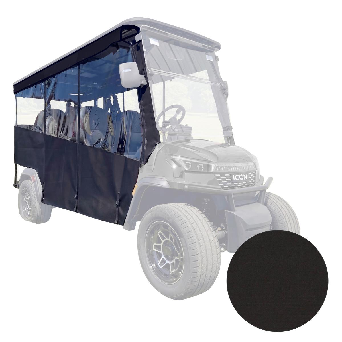 RedDot 6-Passenger Black Track Style Enclosure with Black Valance for ICON i60LX (Years 2026-Up)