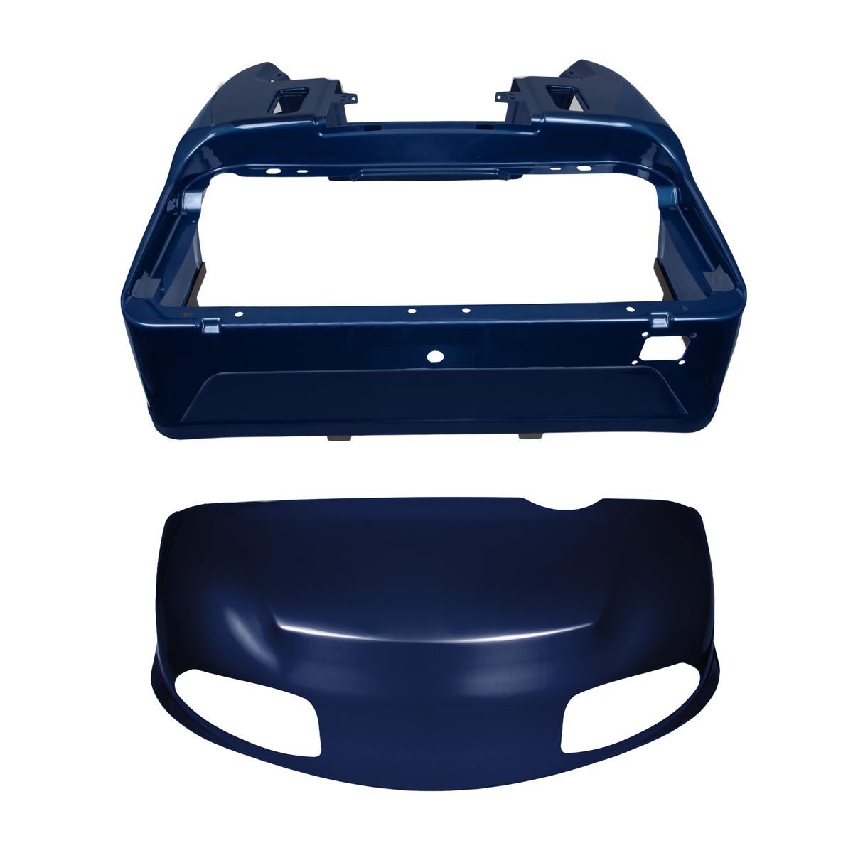 EZGO RXV Midnight Blue Metallic OEM-Style Front Cowl and Rear Body Kit (Years 2008-2023)