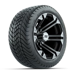 12” GTW Specter Black and Machined Wheels with 18” Mamba Street Tires – Set of 4