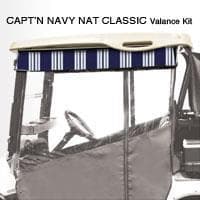 1982-99 Club Car DS - Red Dot Chameleon Captain Navy and Natural Classic Valance