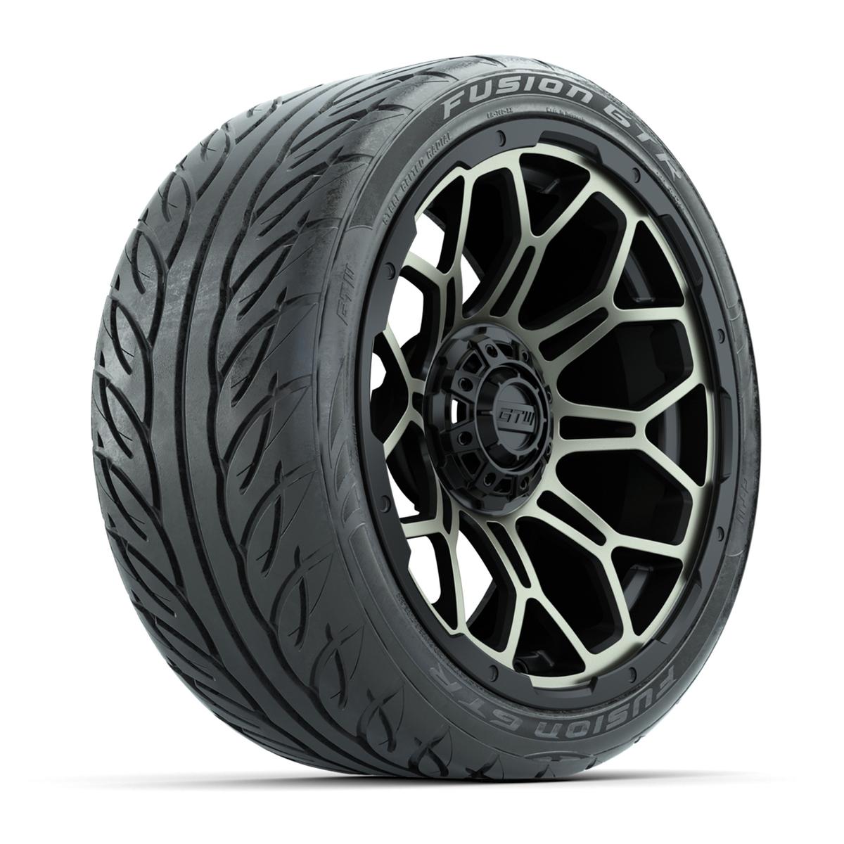 GTW Bravo Matte Bronze 15 in Wheels with 215/40-R15 Fusion GTR Steel Belt Radial Street Tires – Full Set