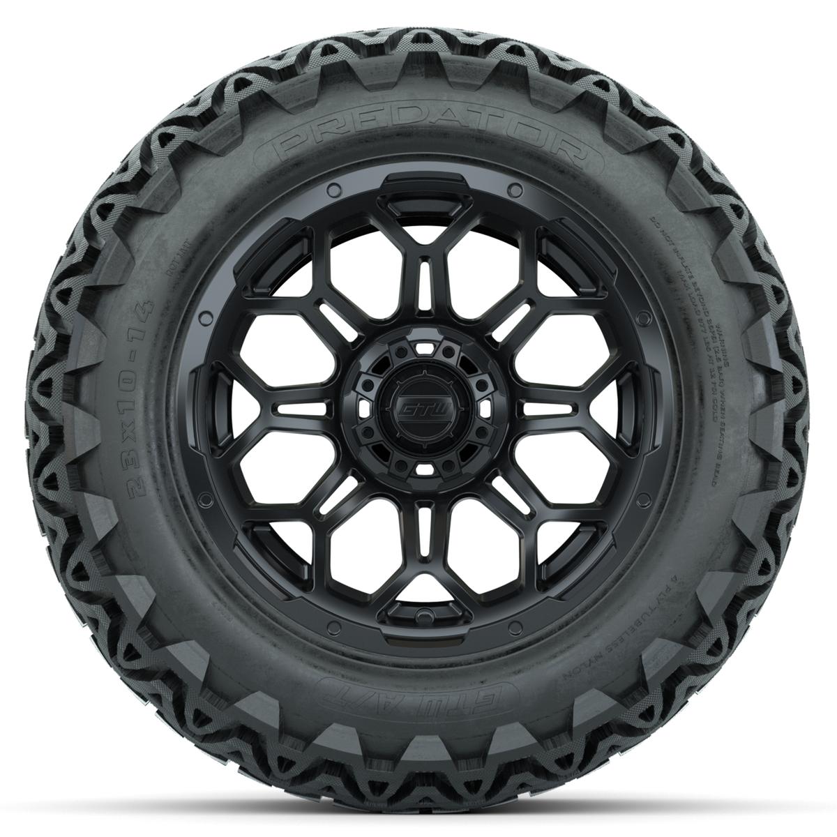 Set of (4) 14 in GTW Bravo Wheels with 23x10-14 GTW Predator All-Terrain Tires