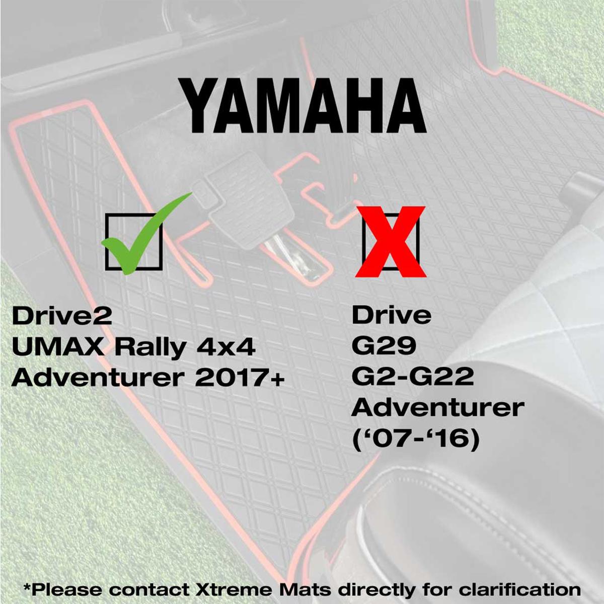 Xtreme Floor Mats for Yamaha Drive 2 - Black/Green