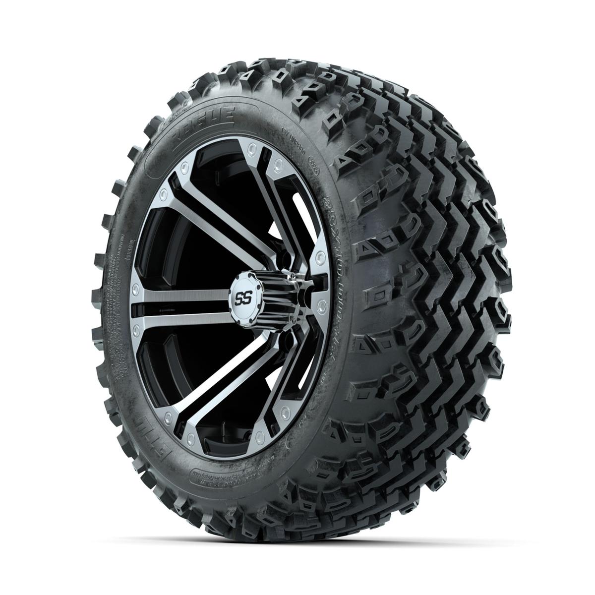 GTW Specter Machined/Black 14 in Wheels with 23x10.00-14 Rogue All Terrain Tires – Full Set