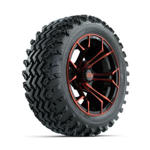 GTW Spyder Red/Black 14 in Wheels with 23x10.00-14 Rogue All Terrain Tires – Full Set
