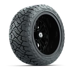 GTW&reg; Viper Gloss Black 14 in Wheels with 23X10-R14 Maverick Steel Belted Radial All-Terrain Tires - Full Set