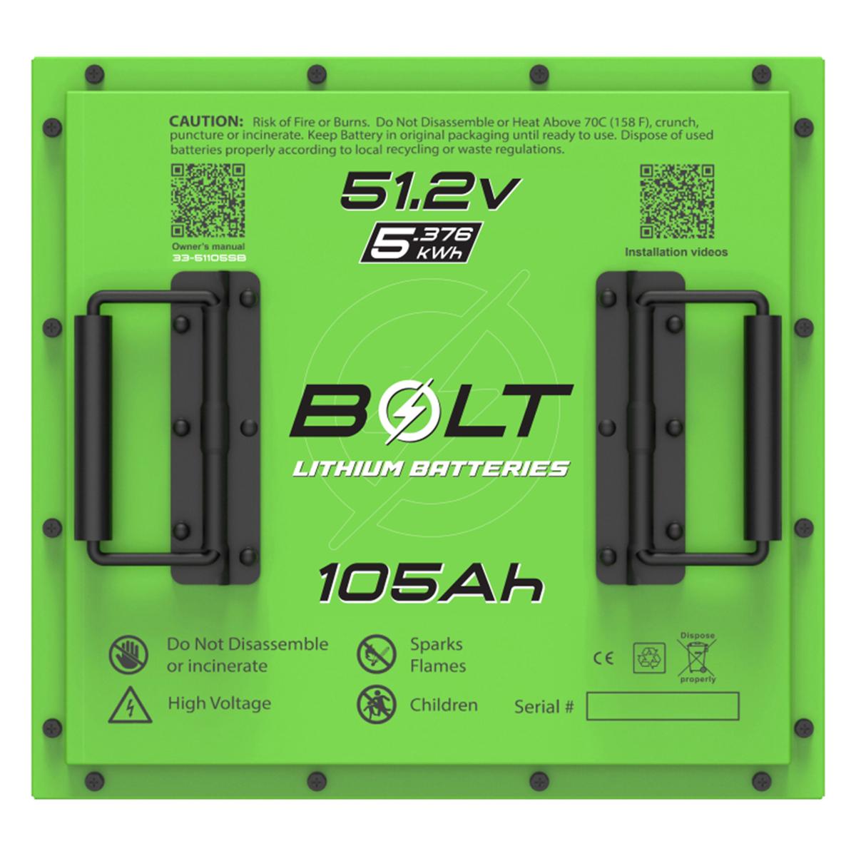 Bolt Energy Yamaha G19-G22, 51V 105AH Square Professional Battery Kit