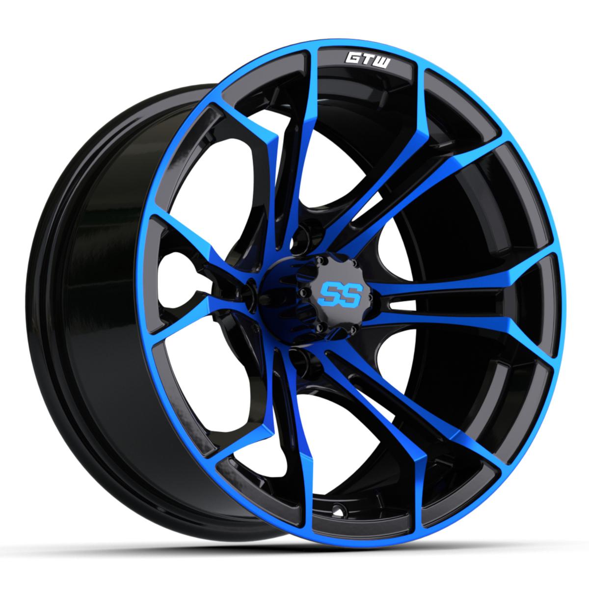 14&Prime; GTW&reg; Spyder Black with Blue Accents Wheel