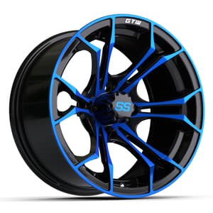 14&Prime; GTW&reg; Spyder Black with Blue Accents Wheel