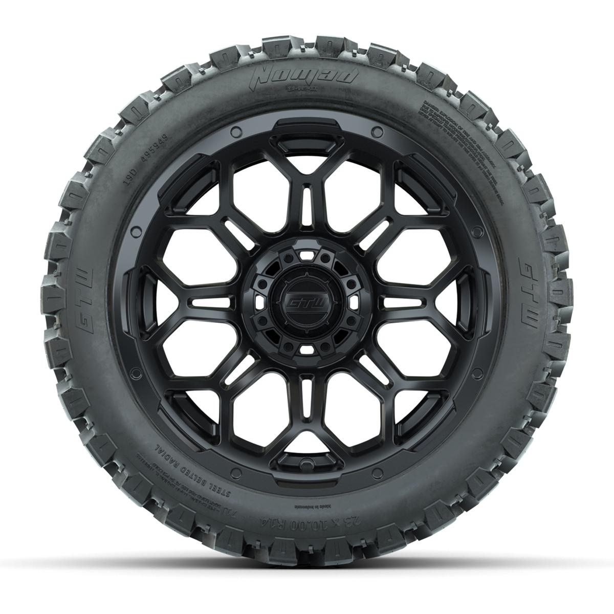 Set of (4) 14 in GTW Bravo Wheels with 23x10-14 GTW Nomad All-Terrain Tires
