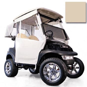 RedDot Club Car DS Beige 3-Sided Track-Style Enclosure w/ Ultra Seal & Hooks (Years 2000-Up)