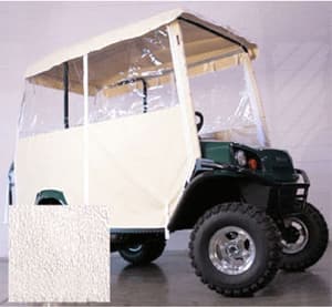 White 4-Passenger Over-The-Top Vinyl Enclosure For EZGO L4/S4 w/80&Prime; OEM Top